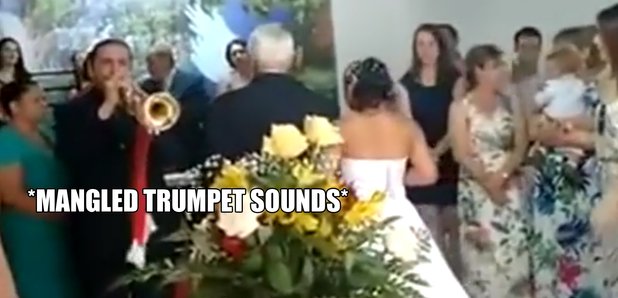 trumpet wedding fail